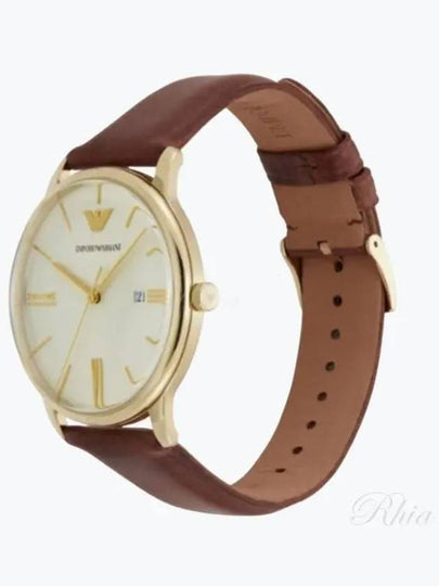 Analog Quartz Leather Watch Brown - EMPORIO ARMANI - BALAAN 2