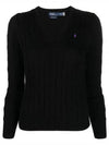 Women's Embroidered Logo Knit Top Black - POLO RALPH LAUREN - BALAAN 2