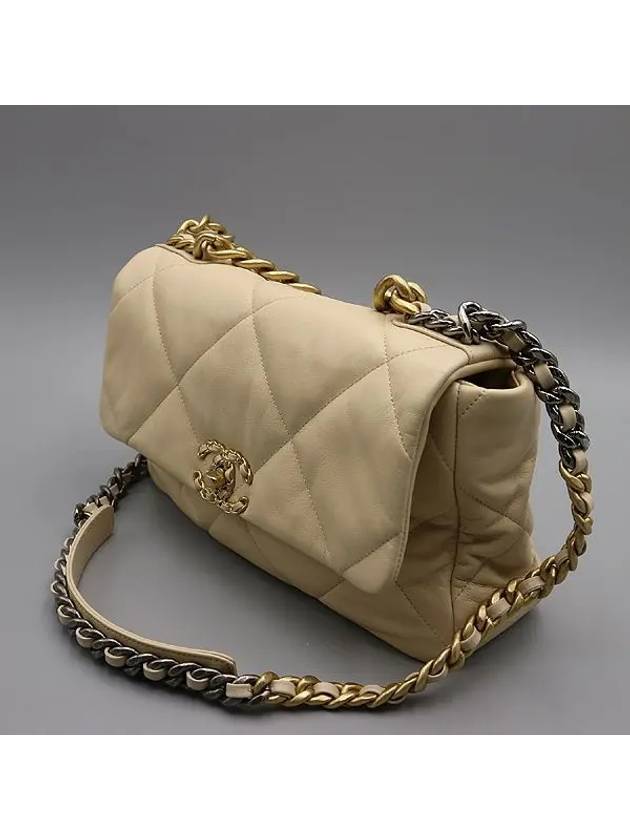 AS1161 Beige Color Nineteen 19 Large Flap Shoulder Bag - CHANEL - BALAAN 3