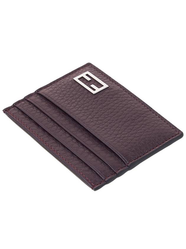 Baguette Leather Card Wallet Burgundy - FENDI - BALAAN 5