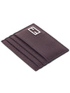 Baguette Leather Card Wallet Burgundy - FENDI - BALAAN 5