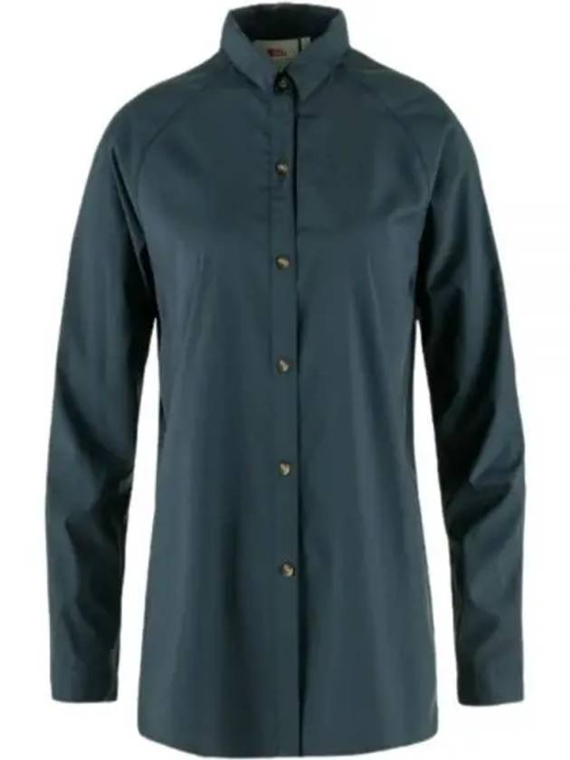 Women's Abisko Hike Long Sleeves Shirt Navy - FJALL RAVEN - BALAAN 2