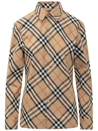 Check Pattern Shirt Beige - BURBERRY - BALAAN 2