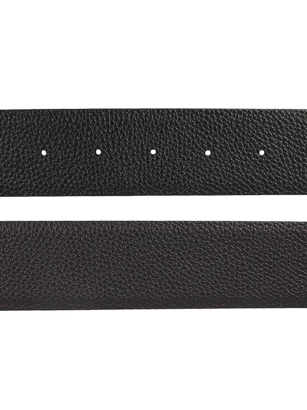 Gold Soft Grain Leather T Icon Belt Brown Black - TOM FORD - BALAAN 5