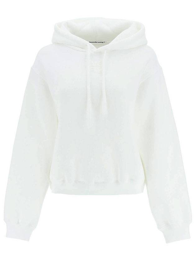 Wang logo detail hooded top white - ALEXANDER WANG - BALAAN 1