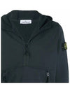 Wappen Patch Hooded Half Zip Up Anorak Navy - STONE ISLAND - BALAAN 5