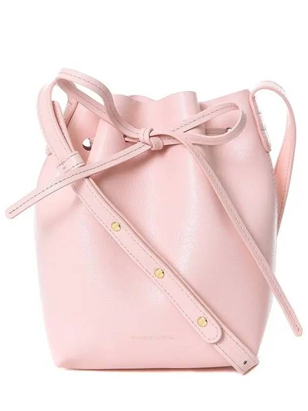 Gold logo Saffiano mini bucket bag HMM010SA DAHLIA - MANSUR GAVRIEL - BALAAN 1