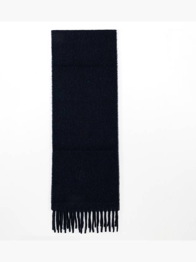 Logo Patch Knit Alpaca Muffler Black - MARNI - BALAAN 5