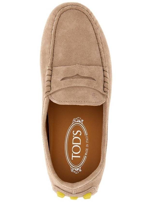 Gommino Bubble Suede Driving Shoes Beige - TOD'S - BALAAN 4