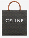 Small Vertical Triomphe Canvas and Calfskin Cabas Tote Bag Tan - CELINE - BALAAN 2