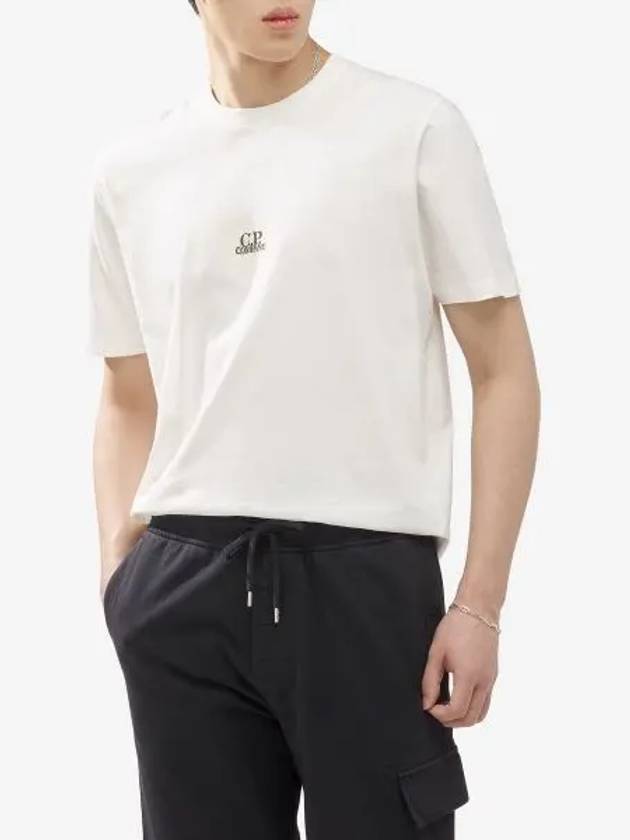 30/1 Jersey Logo Short Sleeve T-Shirt White - CP COMPANY - BALAAN 2