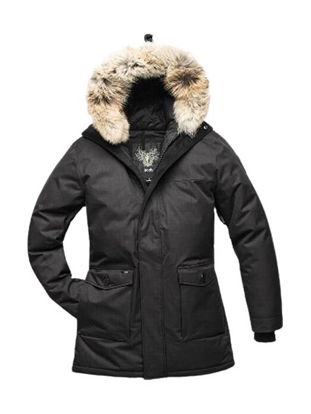 Yves Hooded Fur Padded Parka Black - NOBIS - BALAAN 2