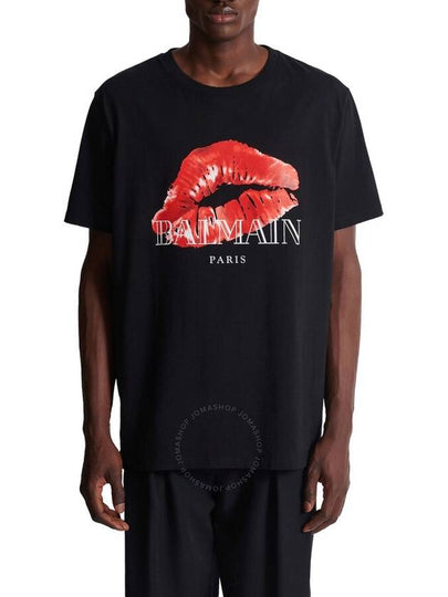 Balmain Relaxed T-Shirt With Kiss Print, Size X-Small - BALMAIN - BALAAN 2