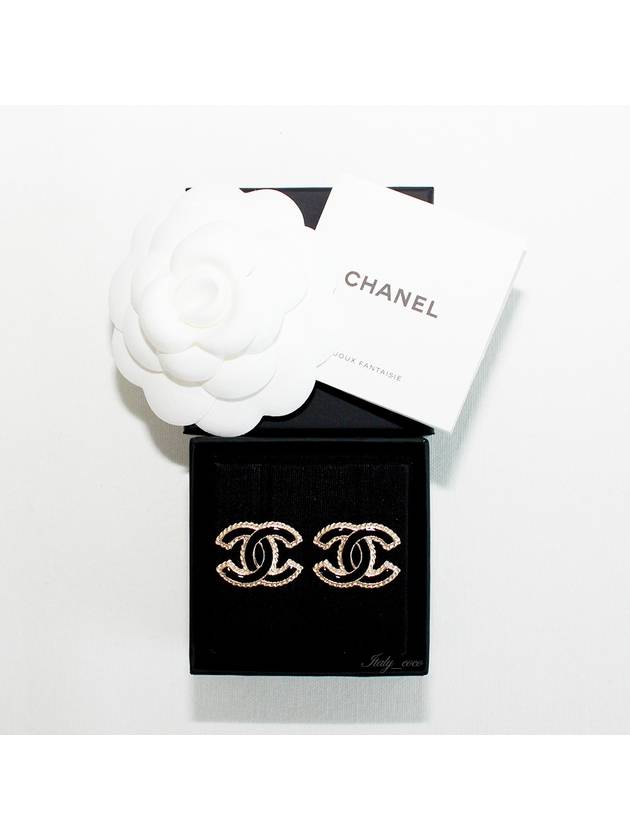 stud earrings metal gold black - CHANEL - BALAAN 11