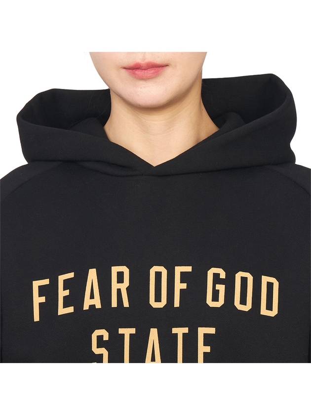 Logo Print Cropped Hoodie Black - FEAR OF GOD - BALAAN 6