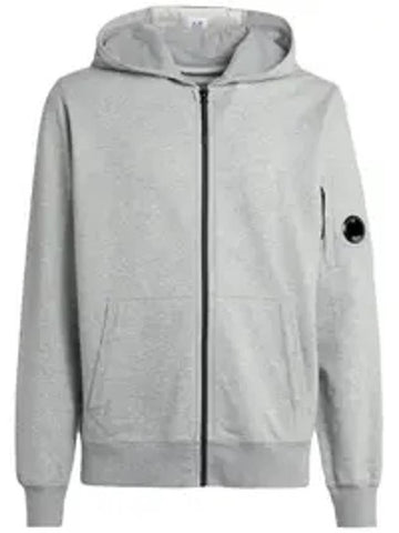 Light Fleece Zip Up Hoodie Grey - CP COMPANY - BALAAN 1