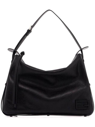 Simply Large Leather Shoulder Bag Black - FENDI - BALAAN 2