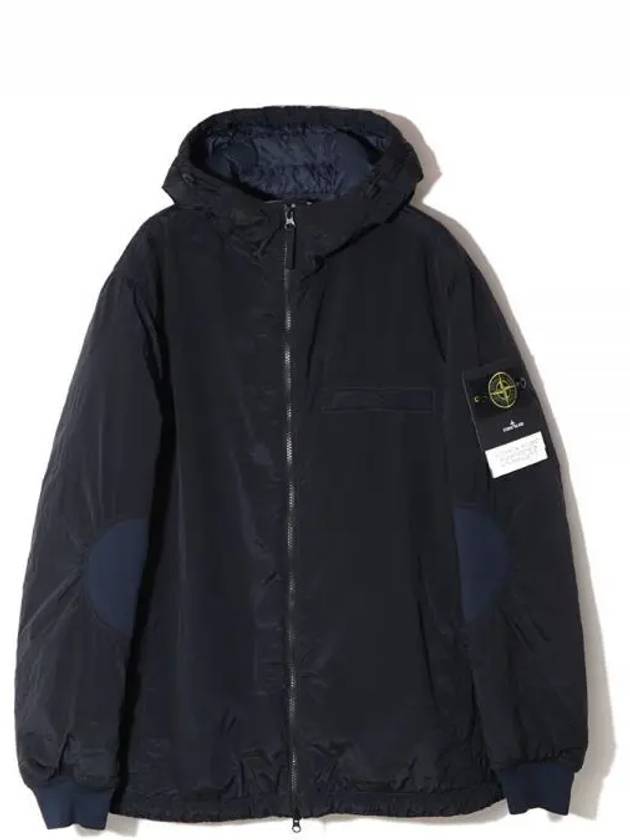 PrimaLoft-TC Nylon Zip Up Hoodie Black - STONE ISLAND - BALAAN 2