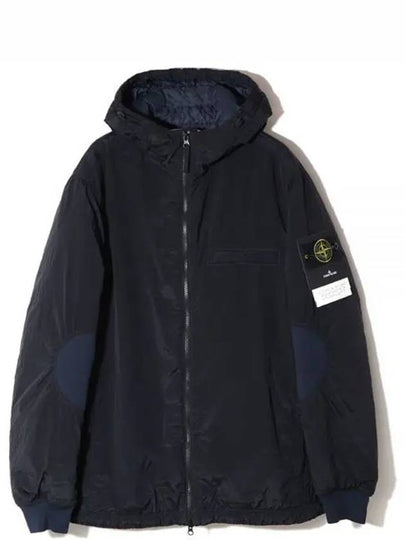 PrimaLoft-TC Nylon Zip Up Hoodie Black - STONE ISLAND - BALAAN 2