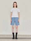 Waffle Half Crop T White - LESEIZIEME - BALAAN 4