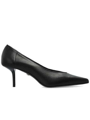 Max Mara Leather Heeled Shoes, Women's, Black - MAX MARA - BALAAN 1