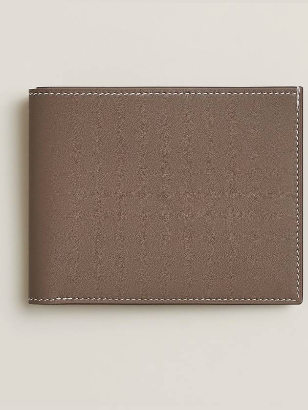 Citizen Twill Compact Card Wallet Brown - HERMES - BALAAN 3