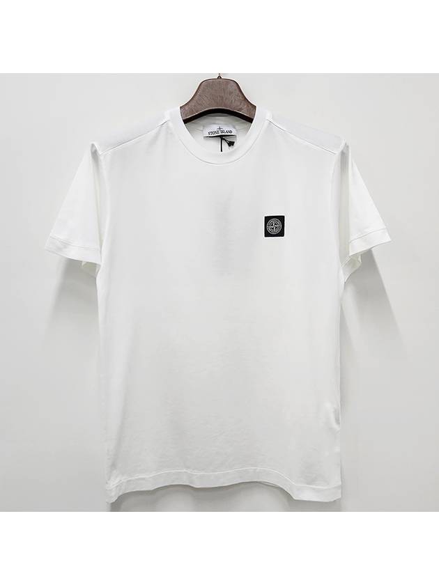 Logo Patch Short Sleeve T-Shirt Black - STONE ISLAND - BALAAN 7