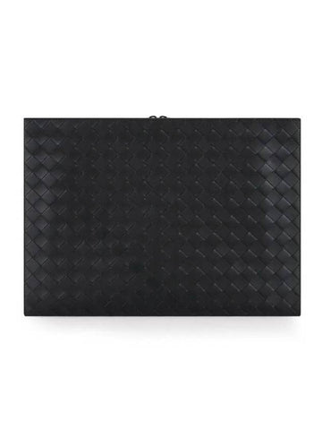 Men’s Document Large Clutch Bag Black - BOTTEGA VENETA - BALAAN 1