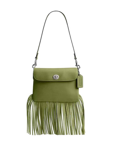 1964 Fringe Shoulder Bag Green - COACH - BALAAN 1