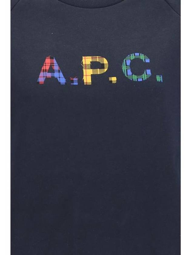 Logo Patch Crewneck Sweatshirt Navy - A.P.C. - BALAAN 4