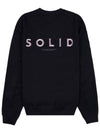 Solid Embroidery Sweatshirt Black - SOLID HOMME - BALAAN 4