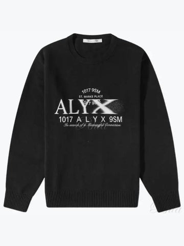 Graphic crewneck sweater AAMKN0190YA01 BLK01 - 1017 ALYX 9SM - BALAAN 1