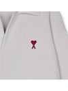 Small Heart Long Sleeve Polo Shirt White - AMI - BALAAN 5