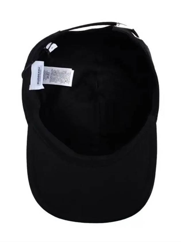 Monogram Motif Cotton Twill Ball Cap Black White - BURBERRY - BALAAN 7