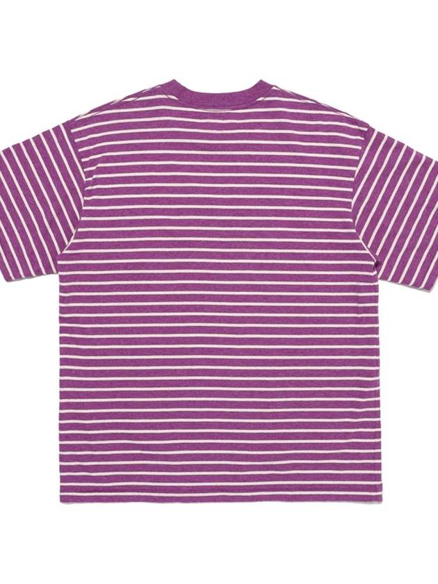 Striped Heart Short Sleeve T Shirt Purple HM27CS041 - HUMAN MADE - BALAAN 4