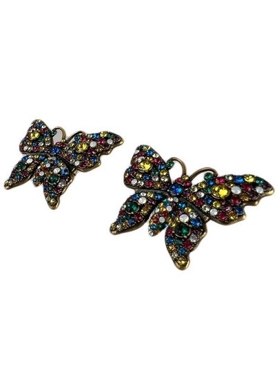 Crystal Stud Butterfly Earrings 503919 - GUCCI - BALAAN 2