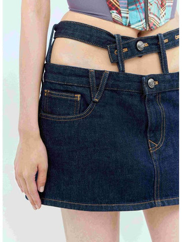 DOUBLEWAISTBAND DENIM SKIRT 19030017 W00VF K401 B0111212154 - VIVIENNE WESTWOOD - BALAAN 1