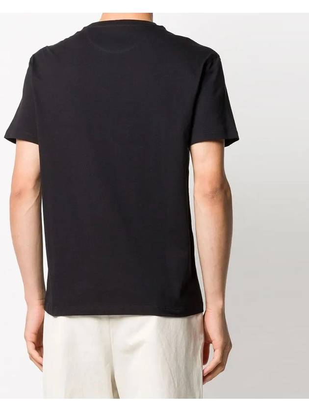 VLTN Logo Patch Short Sleeve T-Shirt Black - VALENTINO - BALAAN 5