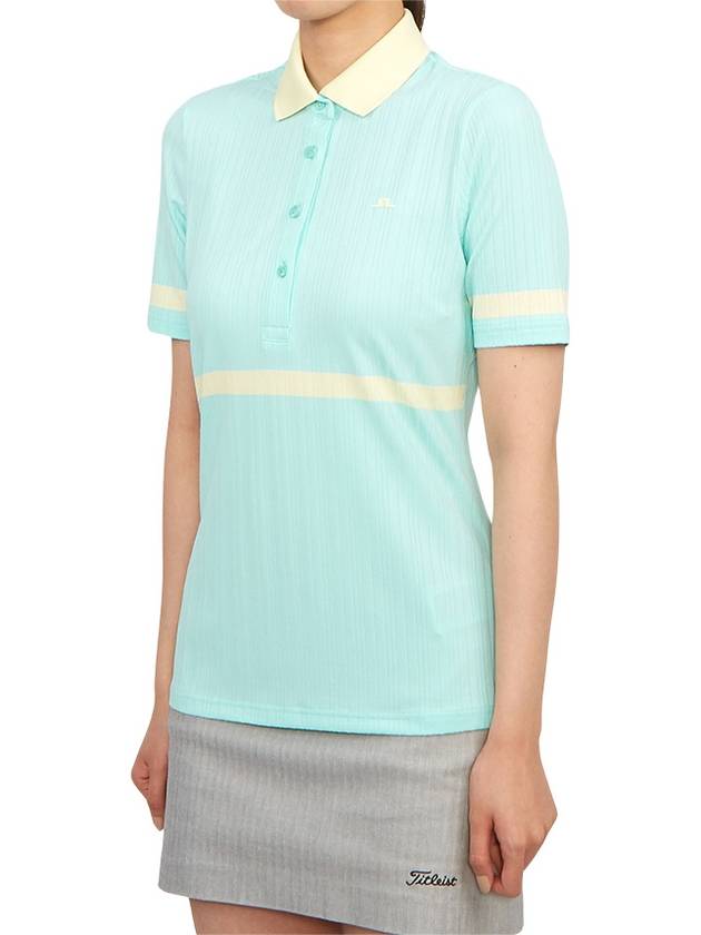 Golf Moira Short Sleeve Polo Shirt Aruba Blue - J.LINDEBERG - BALAAN 3