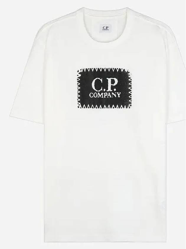 30/1 Jersey Label Style Logo Short Sleeve T-Shirt White - CP COMPANY - BALAAN 2