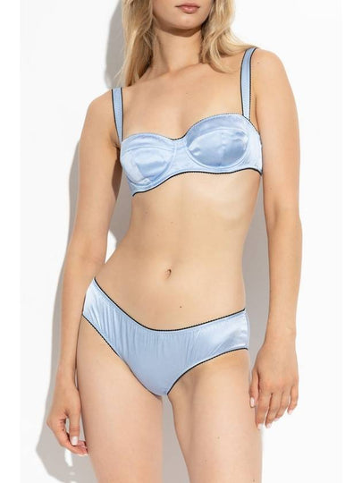 Dolce & Gabbana Silk Panties, Women's, Light Blue - DOLCE&GABBANA - BALAAN 2