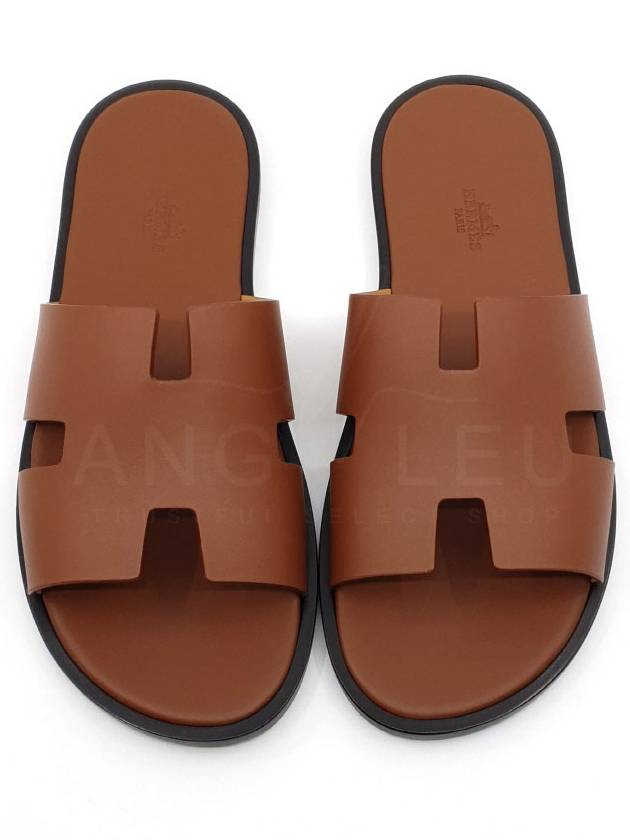 Izmir Leather Slippers Gold - HERMES - BALAAN 3