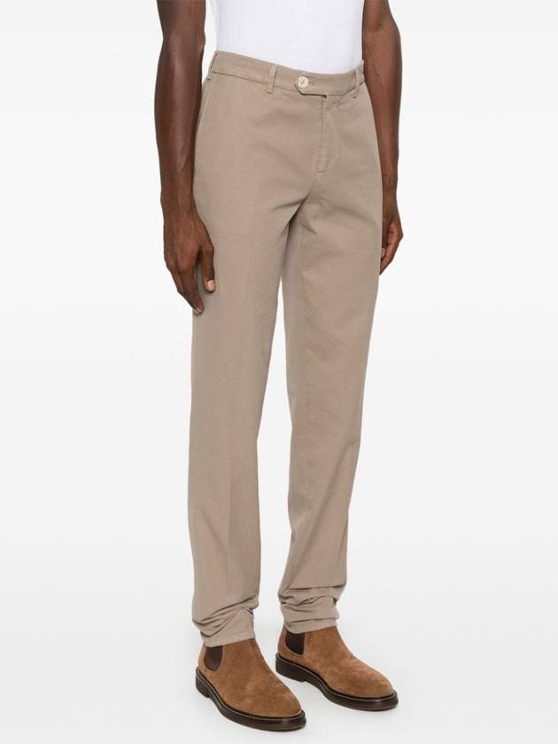 Cotton Chino Straight Pants Brown - BRUNELLO CUCINELLI - BALAAN 3