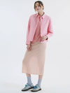 Logo embroidered outer cotton shirt pink 0032 - VOYONN - BALAAN 8