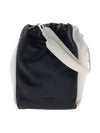 Logo Drawstring Leather Bucket Bag Black - JIL SANDER - BALAAN 2