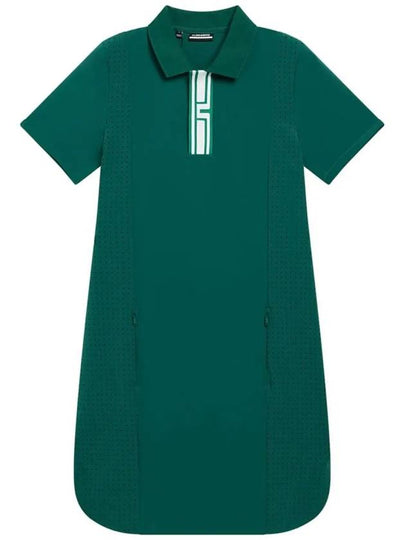 Women's Dennis Golf Mini Dress Rain Forest - J.LINDEBERG - BALAAN 2