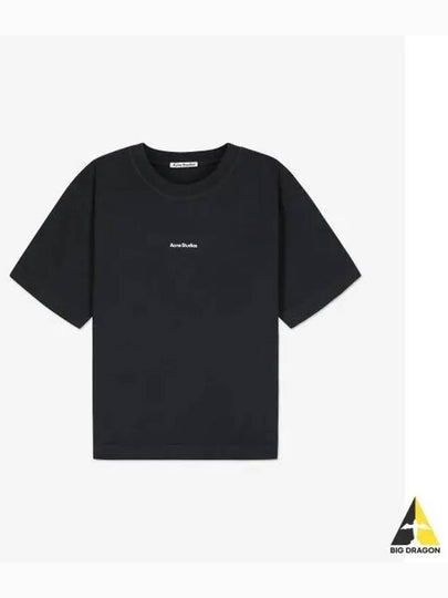 Logo Crew Neck Short Sleeve T-Shirt Black - ACNE STUDIOS - BALAAN 2