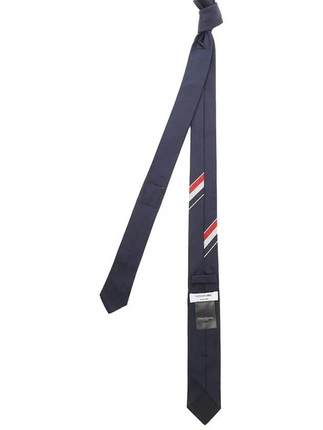 Men's Grosgrain Stripe Tie Dark Navy - THOM BROWNE - BALAAN 5