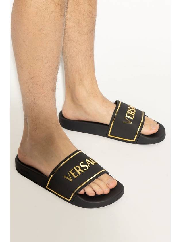 Versace Rubber Slides, Men's, Black - VERSACE - BALAAN 2