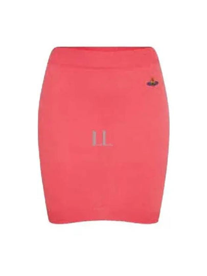 Women's ORB Logo Knit Bea Mini H Line Skirt Pink - VIVIENNE WESTWOOD - BALAAN 2